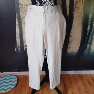 Silence + Noise Off White Cropped Slacks